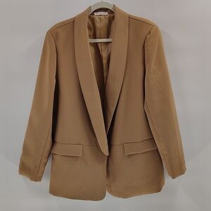 Kirundo Women's Open Blazer Tan Size XL Lined
